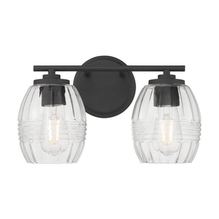 Miravelle Two Light Vanity in Matte Black