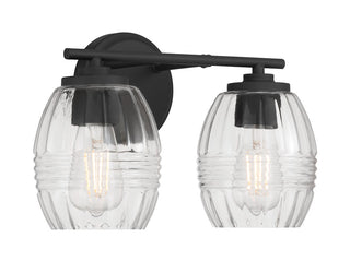 Miravelle Two Light Vanity in Matte Black