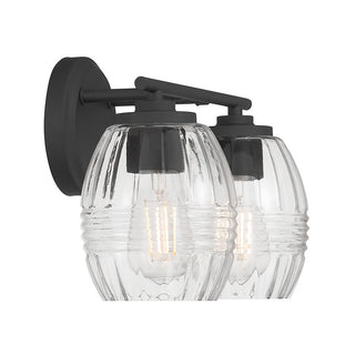 Miravelle Two Light Vanity in Matte Black