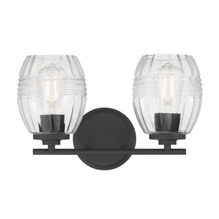 Miravelle Two Light Vanity in Matte Black