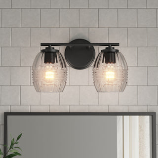 Miravelle Two Light Vanity in Matte Black