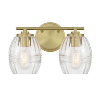 Miravelle Two Light Vanity in Vintage Brass