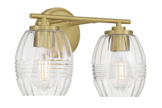 Miravelle Two Light Vanity in Vintage Brass