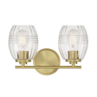 Miravelle Two Light Vanity in Vintage Brass