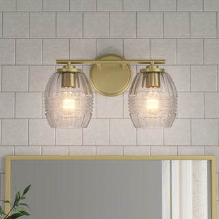 Miravelle Two Light Vanity in Vintage Brass