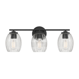 Miravelle Three Light Vanity in Matte Black