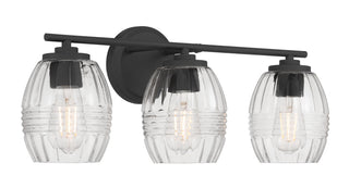 Miravelle Three Light Vanity in Matte Black