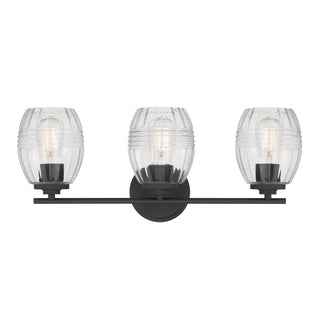 Miravelle Three Light Vanity in Matte Black