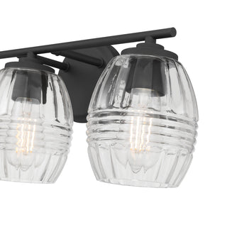 Miravelle Three Light Vanity in Matte Black
