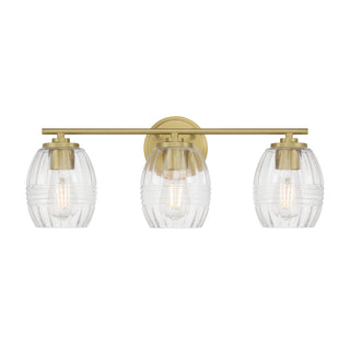 Miravelle Three Light Vanity in Vintage Brass