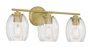 Miravelle Three Light Vanity in Vintage Brass