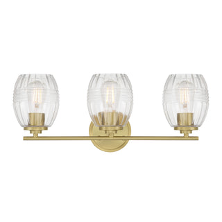 Miravelle Three Light Vanity in Vintage Brass