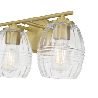 Miravelle Three Light Vanity in Vintage Brass