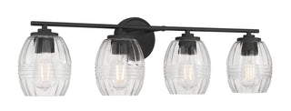 Miravelle Four Light Vanity in Matte Black