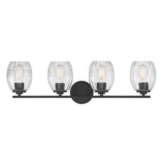 Miravelle Four Light Vanity in Matte Black