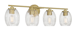 Miravelle Four Light Vanity in Vintage Brass