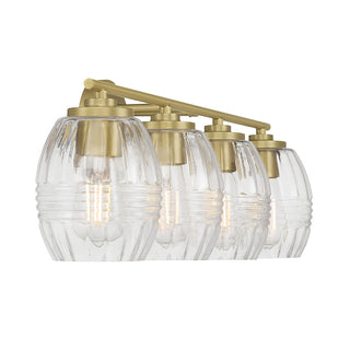 Miravelle Four Light Vanity in Vintage Brass