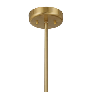 Collier Six Light Chandelier in Warm Brass