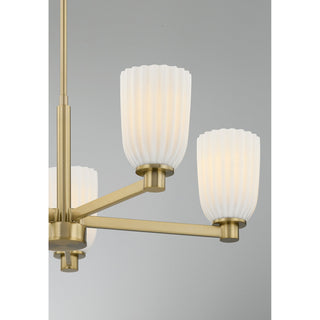 Baldwin Five Light Chandelier in Noble Brass