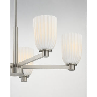 Baldwin Five Light Chandelier in Satin Nickel