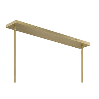 Baldwin Eight Light Linear Chandelier in Noble Brass