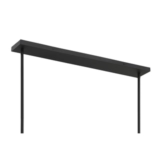 Baldwin Eight Light Linear Chandelier in Matte Black
