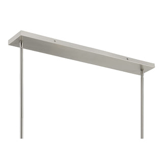 Baldwin Eight Light Linear Chandelier in Satin Nickel