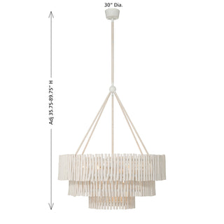 Phong Nine Light Chandelier in Blanco