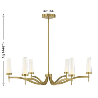 Butler LED Chandelier in Warm Brass