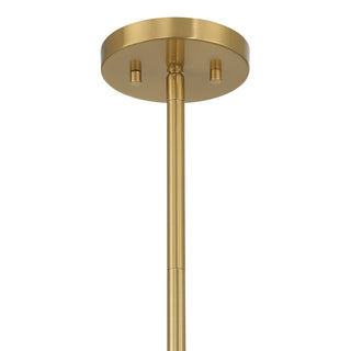 Espacio Six Light Chandelier in Warm Brass