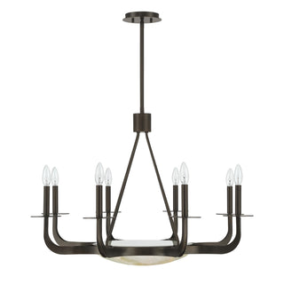 Salford Nine Light Chandelier in Mediterranean Bronze