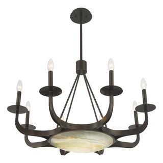 Salford Nine Light Chandelier in Mediterranean Bronze