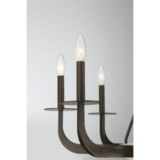 Salford Nine Light Chandelier in Mediterranean Bronze