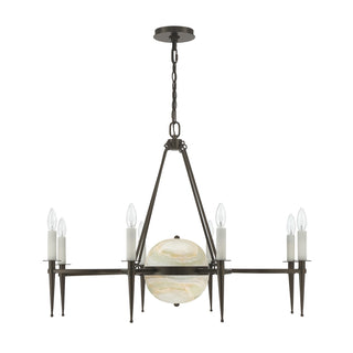 Sanger Ten Light Chandelier in Mediterranean Bronze