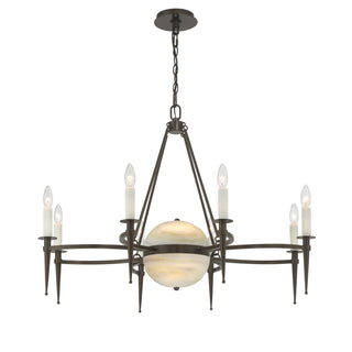Sanger Ten Light Chandelier in Mediterranean Bronze