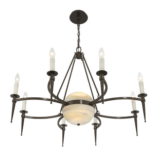 Sanger Ten Light Chandelier in Mediterranean Bronze
