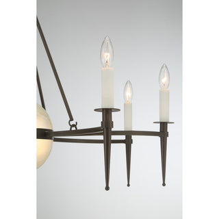 Sanger Ten Light Chandelier in Mediterranean Bronze