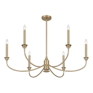 Coventry Six Light Chandelier in Noble Brass