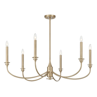 Coventry Six Light Chandelier in Noble Brass