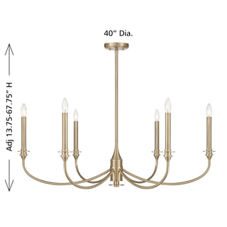 Coventry Six Light Chandelier in Noble Brass