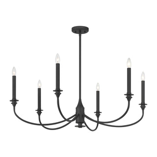 Coventry Six Light Chandelier in Matte Black