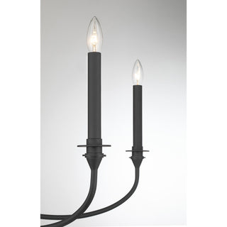 Coventry Six Light Chandelier in Matte Black