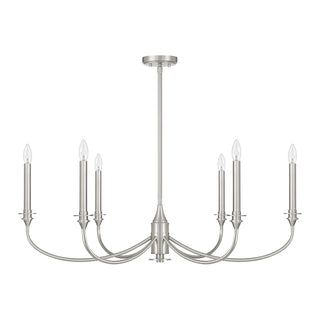 Coventry Six Light Chandelier in Satin Nickel