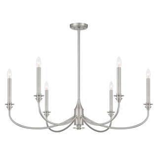 Coventry Six Light Chandelier in Satin Nickel