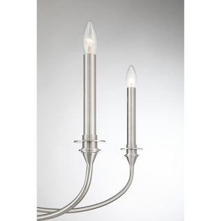 Coventry Six Light Chandelier in Satin Nickel