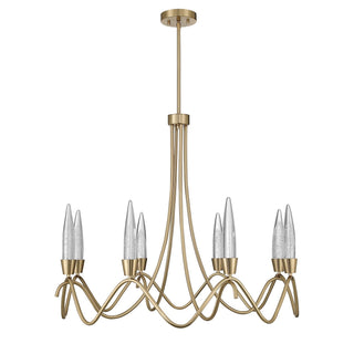 Sofia LED Chandelier in Noble Brass