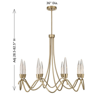 Sofia LED Chandelier in Noble Brass