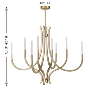 Bradford LED Chandelier in Noble Brass