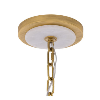 Judi Eight Light Chandelier in Distressed Gold