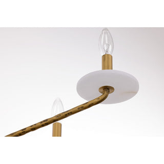 Judi Eight Light Chandelier in Distressed Gold